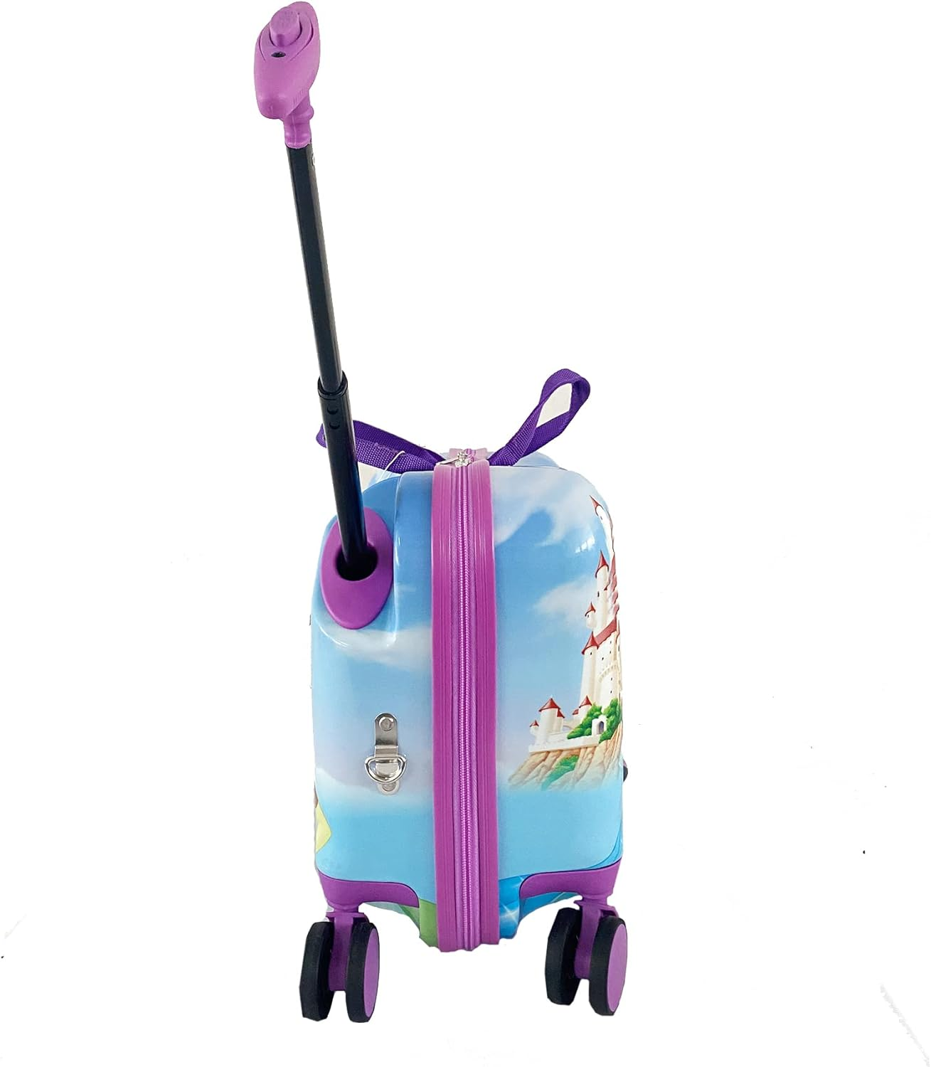 Fast Forward Kids Hardside Ride on Luggage for Kids 18" Suitcase Cute Lightweight Travel Trolly, Multicolor, 18 Inch, Princess image number 1