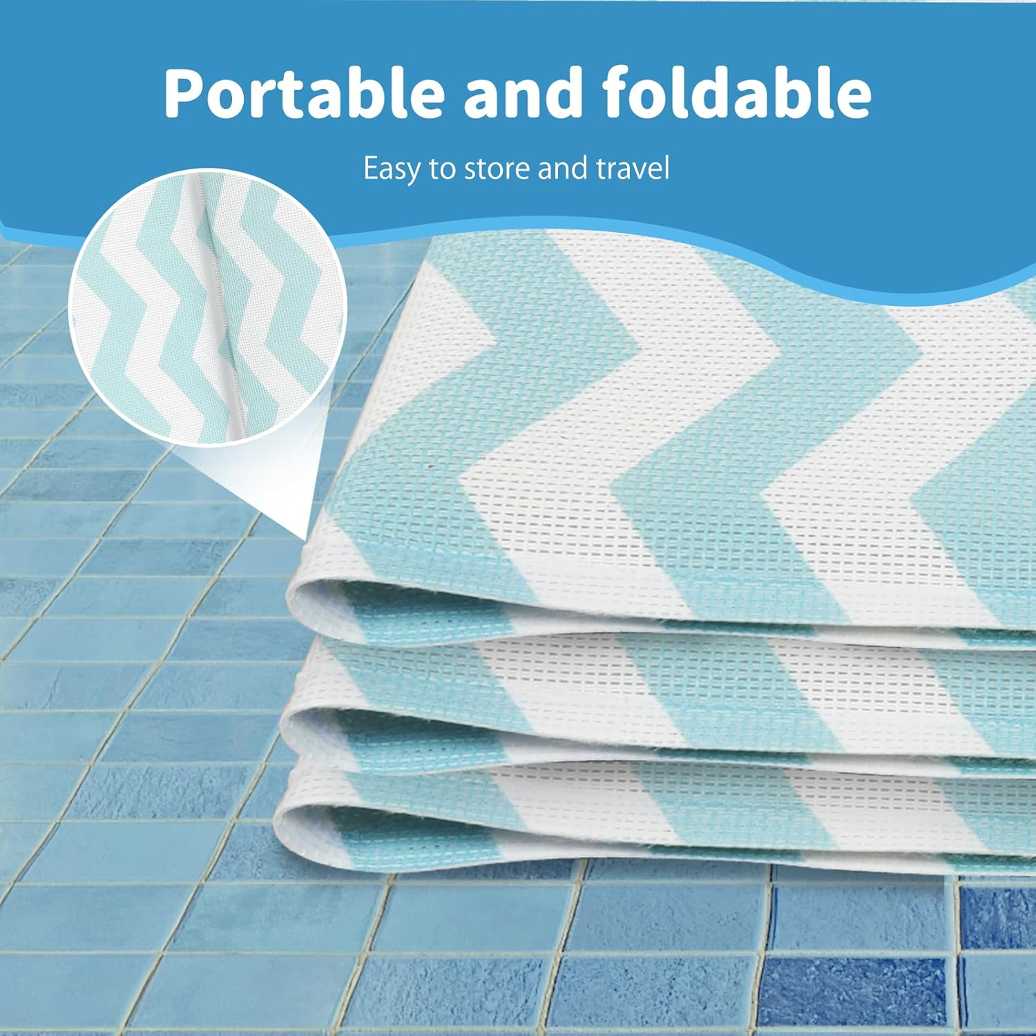 Pawz Pet Cooling Mat Summer Cat Dog Cushion Pad Sleeping Cool L, Non-Toxic Self-Cool Pet Sleeping Bed, Portable Foldable Summer Ice Pad Pet Cooling Cushion for Dogs Cats, Indoor Outdoor, Blue image number 4