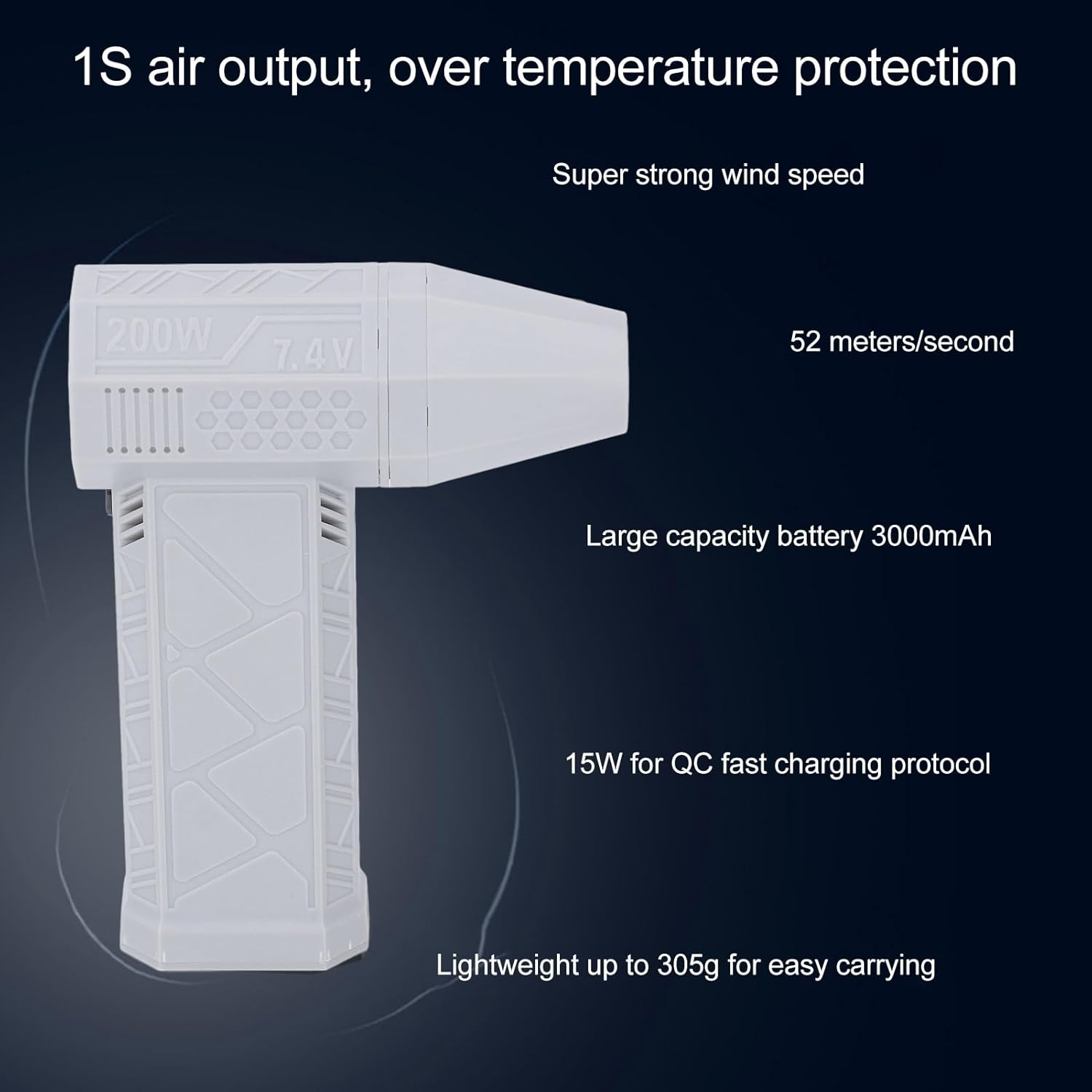 Jet Dry Blower, 130000RPM High Speed Turbofan Electric Air Duster, Portable Handheld Air Blower for Furniture Car Computer Case Keyboard Cleaning