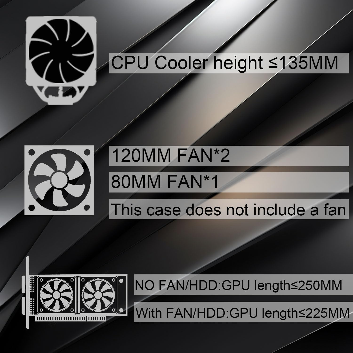 TGDGAMER Matx Case,Itx Case,High Airflow Micro ATX PC Case, Support MATX, Mini-Itx, Micro ATX Case Slim with Usb2.0X2 I/O Port, Black without Fans, H6-3000 AIRFLOW-B