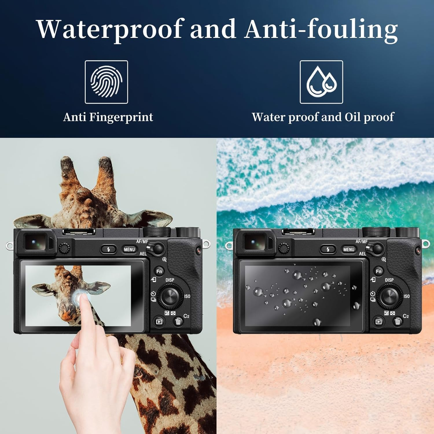 Didisky Pack of 4 Screen Protectors for Sony Alpha 6300/6400/6000/5000/6600/6100, 9H Tempered Glass Screen Protectors, Scratch-Resistant, Anti-Dust, Bubble-Free image number 3