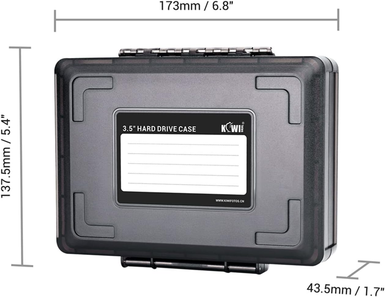 JJC 3.5 Inch External Hard Drive Disk Case Portable Carrying Holder for Laptop PC 3.5" Hard Drive HDD SDD Bag Storage Case, Water-Resistant and Shockproof image number 1