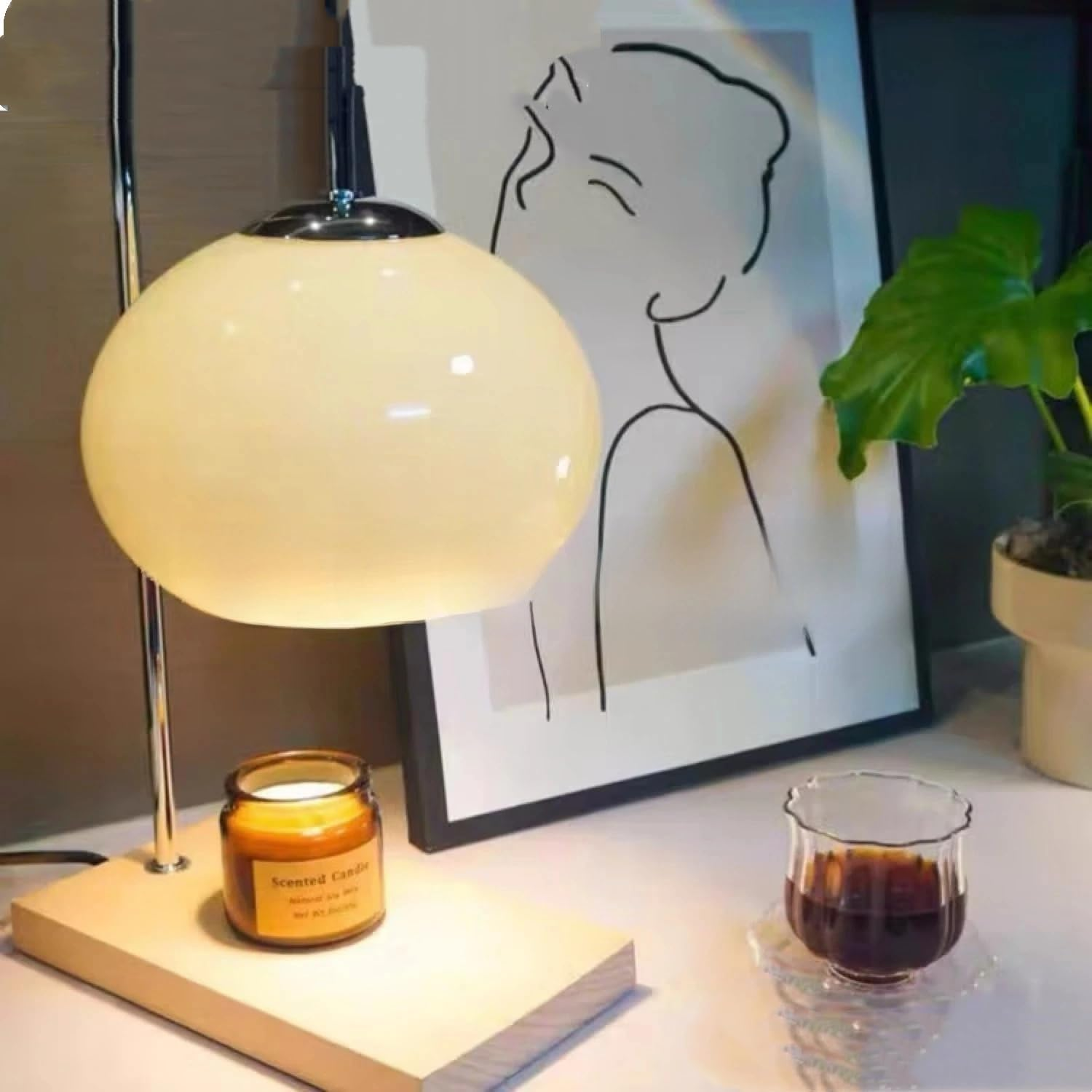 Upgrade Candle Warmer Lamp Australia,Dimmable Electric Wax Melt Warmer for Jar Candles,Luxury High-End Women'S Gifts Christmas'S Gifts Home Bedroom Decor (AU Plug) ﻿ image number 3