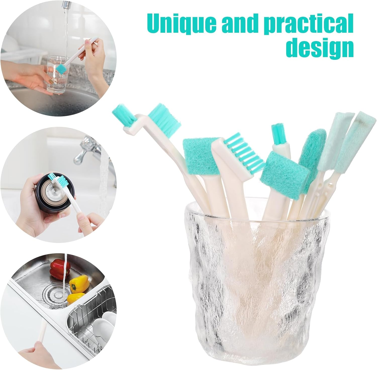 8Pcs Humidifier Cleaning Tools, Crevice Cleaning Brushes Tool Tiny Cleaning Brush Mini Cleaning Brush Detail Tiny Scrub Cleaner Brush Small Cleaning Brushes for Tight Spaces image number 5