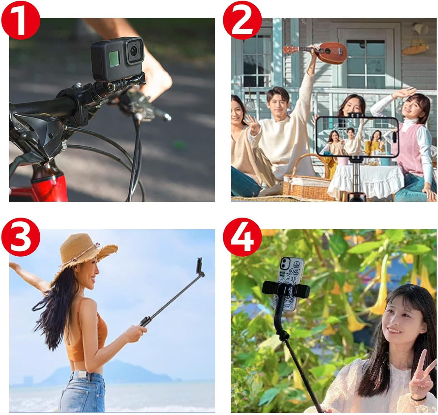 Giswell Aluminium Tripod Adapter, 1/4 Inch Camera Mount Adapter, Aluminium 1/4 Inch Camera Mount Adapter, for Insta360 ONE R X2 for Gopro 10 9 8 MAX image number 2