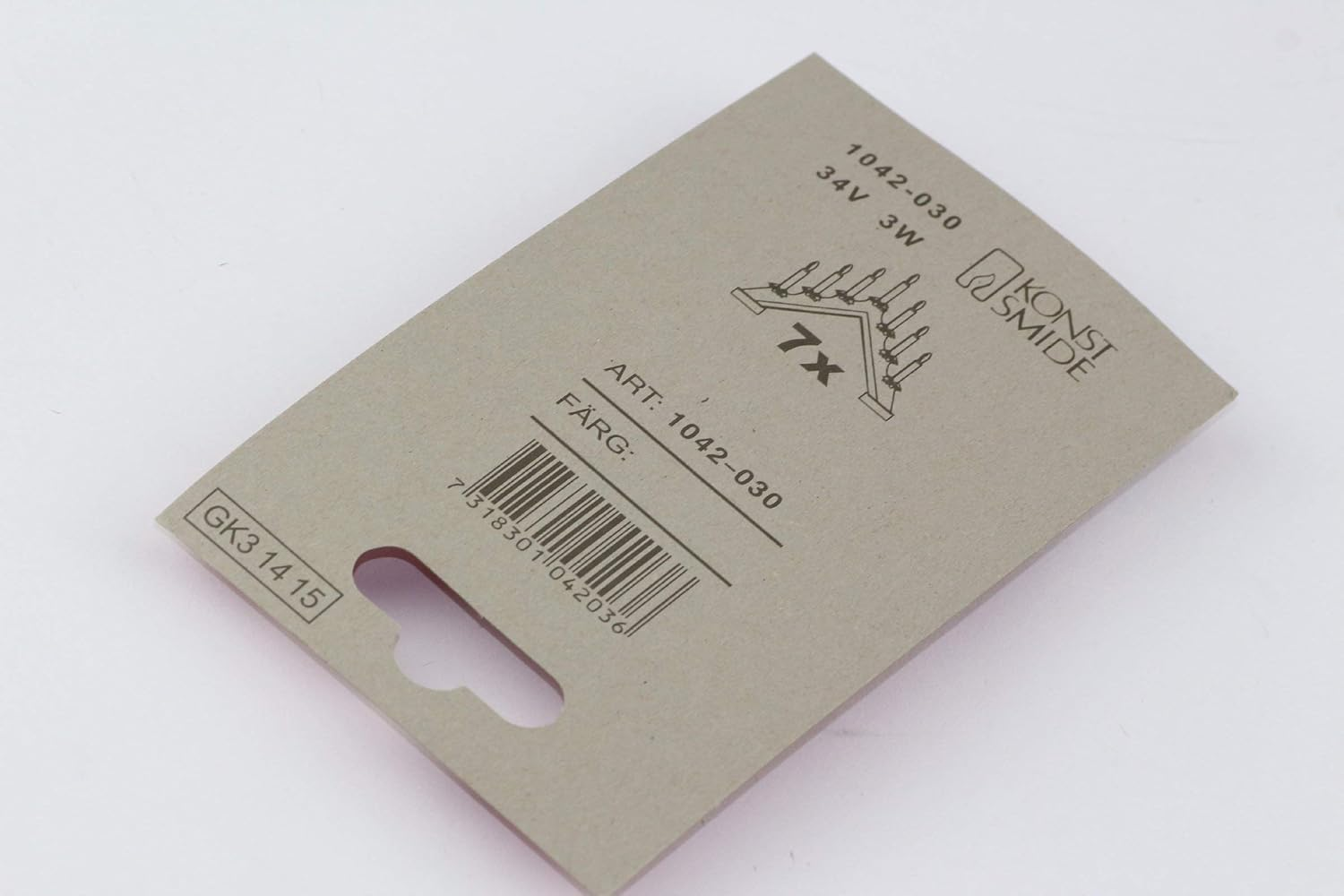 Konstsmide 1042-030 Official Spares Welcome Light Bulbs, 34 V, 3 W - Pack of 3, Clear