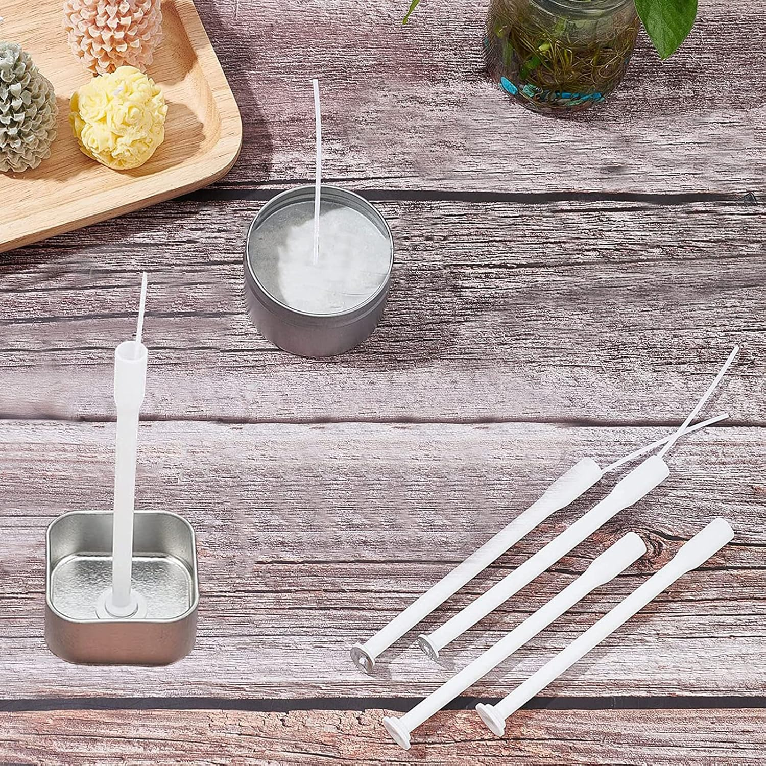 Candle Wick Placing Tube, 12Pcs Candle Wick Centering Placement Tools for Candle Making image number 1