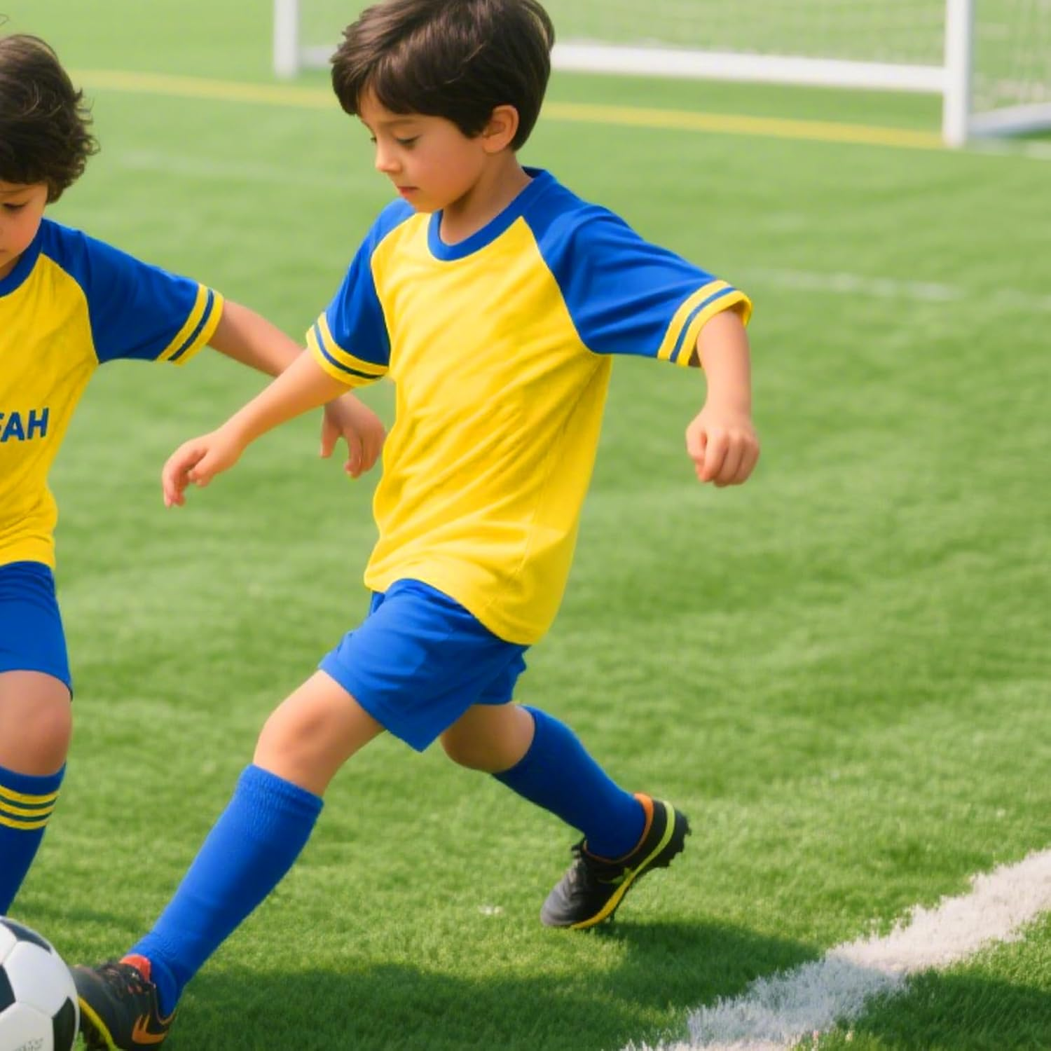 Youth Soccer Jersey and Shorts Set, #7 Sports Kit, Unisex