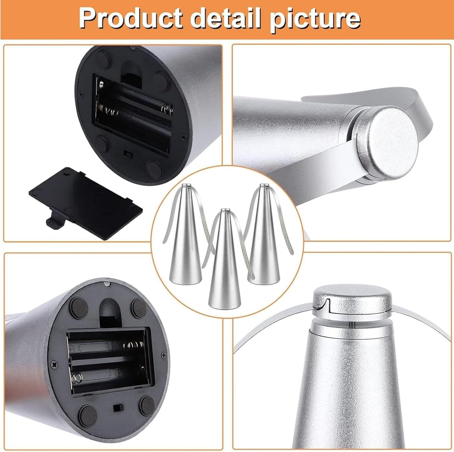 FJGSXHOME 3PCS Fly Fan for Outdoor Table Picnic Table Fly Fan and Food Fan Indoor Outdoor to Keep Flies Away Insects Repellent Fly Fan Portable Meal for Party,Silver image number 5