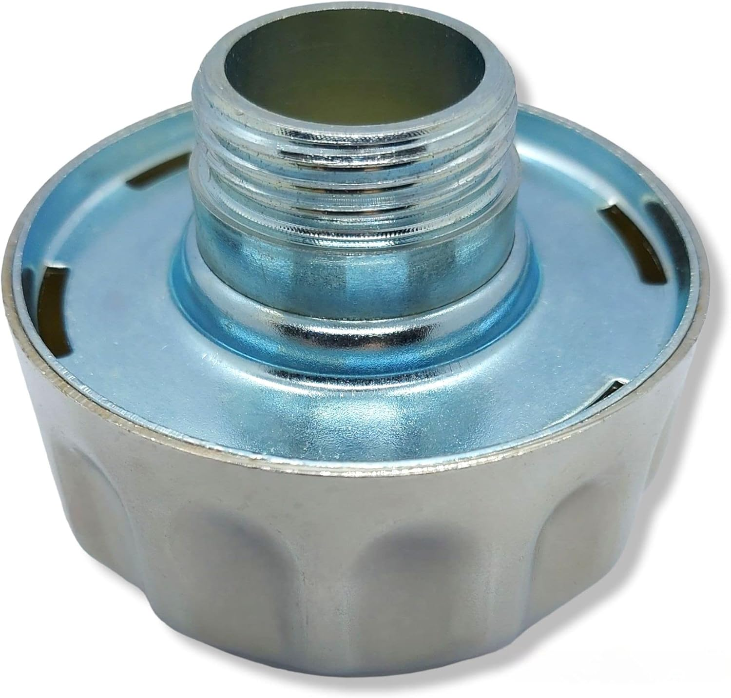 Hydraulic Oil and Fuel Filler Metal Vent Breather Cap for Reservoir Tank (With Strainer, BSP 1 in Threaded, Chrome Plated)
