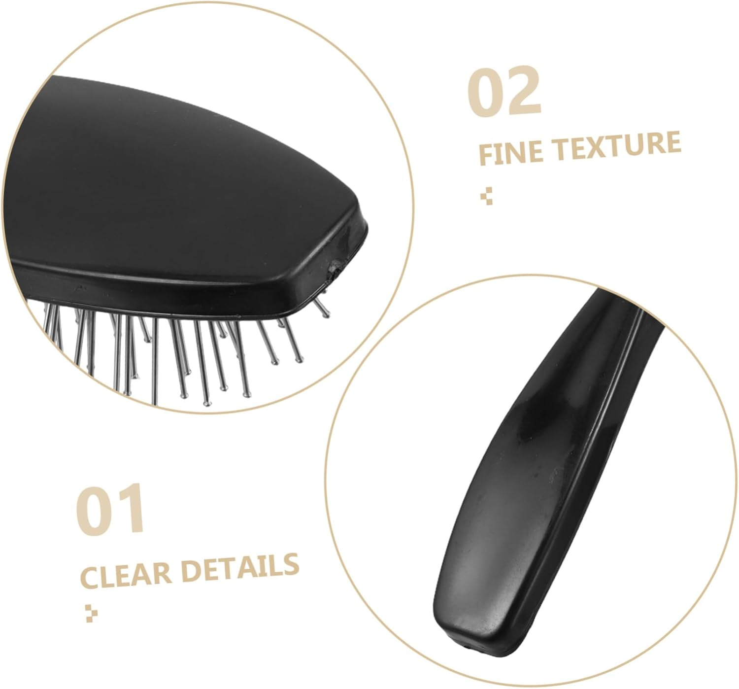 VINTORKY Professional Static Wig Brush with Steel Bristles Portable Synthetic Hair Detangling Tool for Curly and Straight Wigs