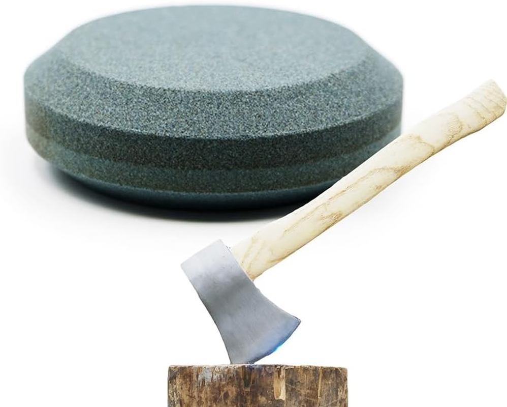 Multi-Purpose Axe Sharpening Stone, 1Pc round Axe Sharpening Stone, Dual Grit Camping Hatchet Sharpening Stone, Dual Grit Multi-Purpose Axe Sharpener& Hatchet Sharpening Stone Grinding Tool image number 6