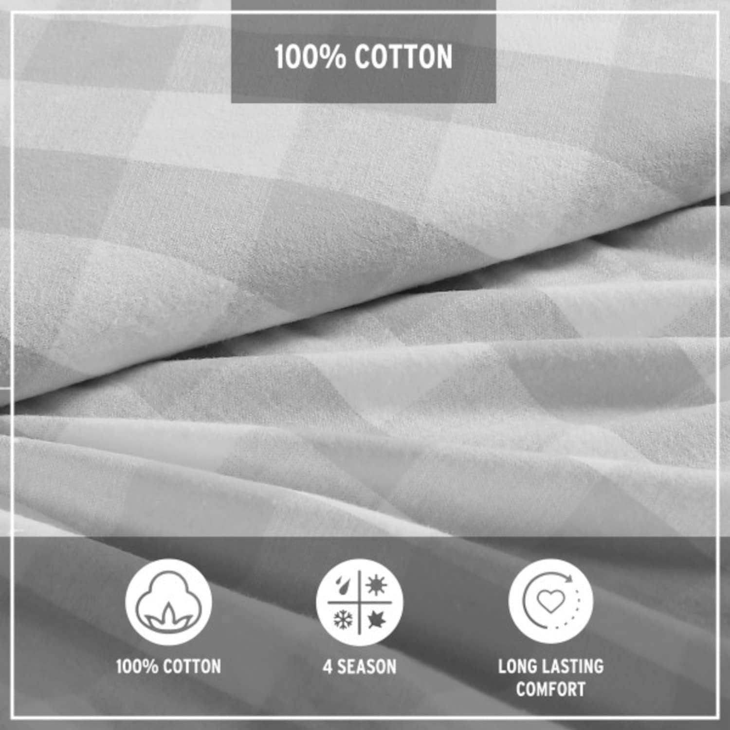Eddie Bauer - Full Sheets, Cotton Flannel Bedding Set, Brushed for Extra Softness, Cozy Home Decor (Lakehouse Plaid, Full) image number 4