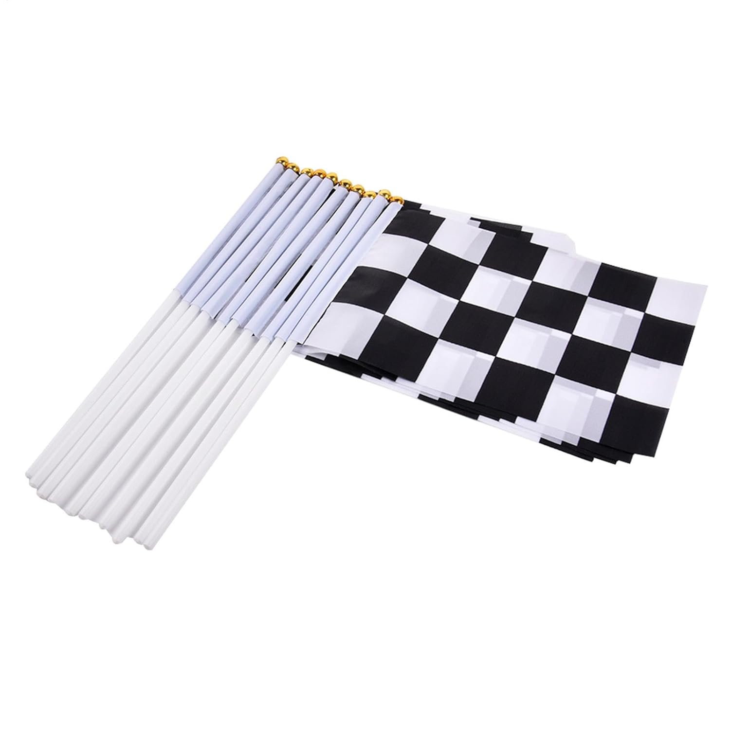 Race Car Flags, Hand Held Flags, Race Day Accessories, Easy to Assembles and Display, Versatile Usage, 10PCS 14X21Cm for Car Party & Sport Events image number 3