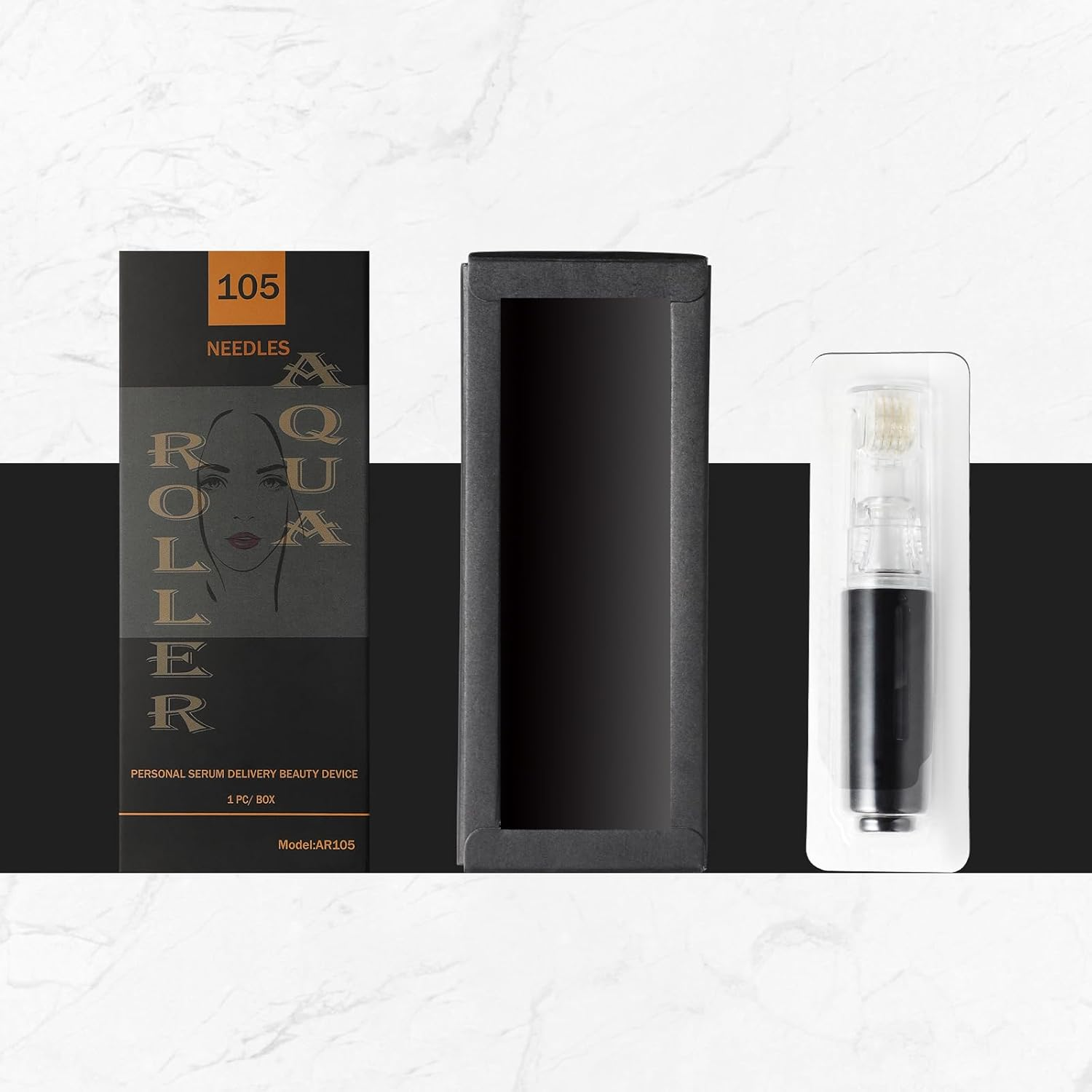 TIDEWISH Derma Roller 0.25 Mm with Liquid Reservoir Derma Roller for Lips, Skin, Scalp Hair Growth and Beard Roller 105 Titanium Needles Skin Care Tools without SERUM