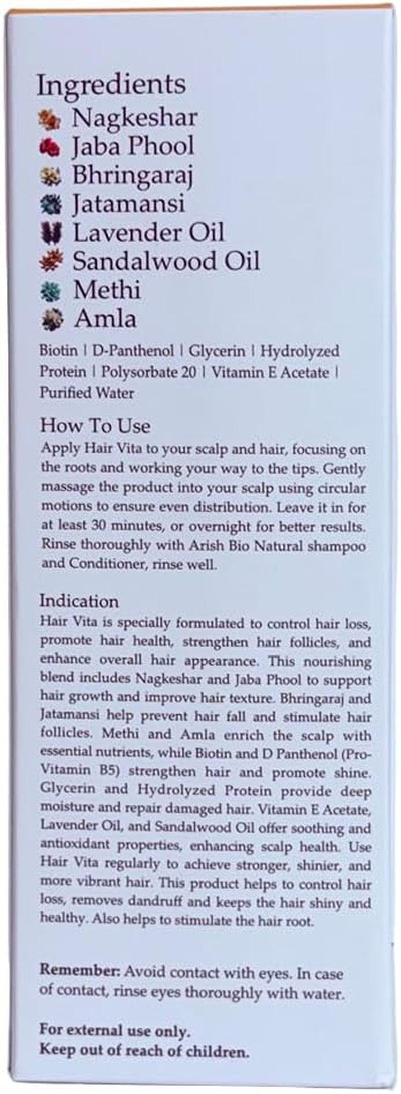 Arish Bionaturals Hair Vita