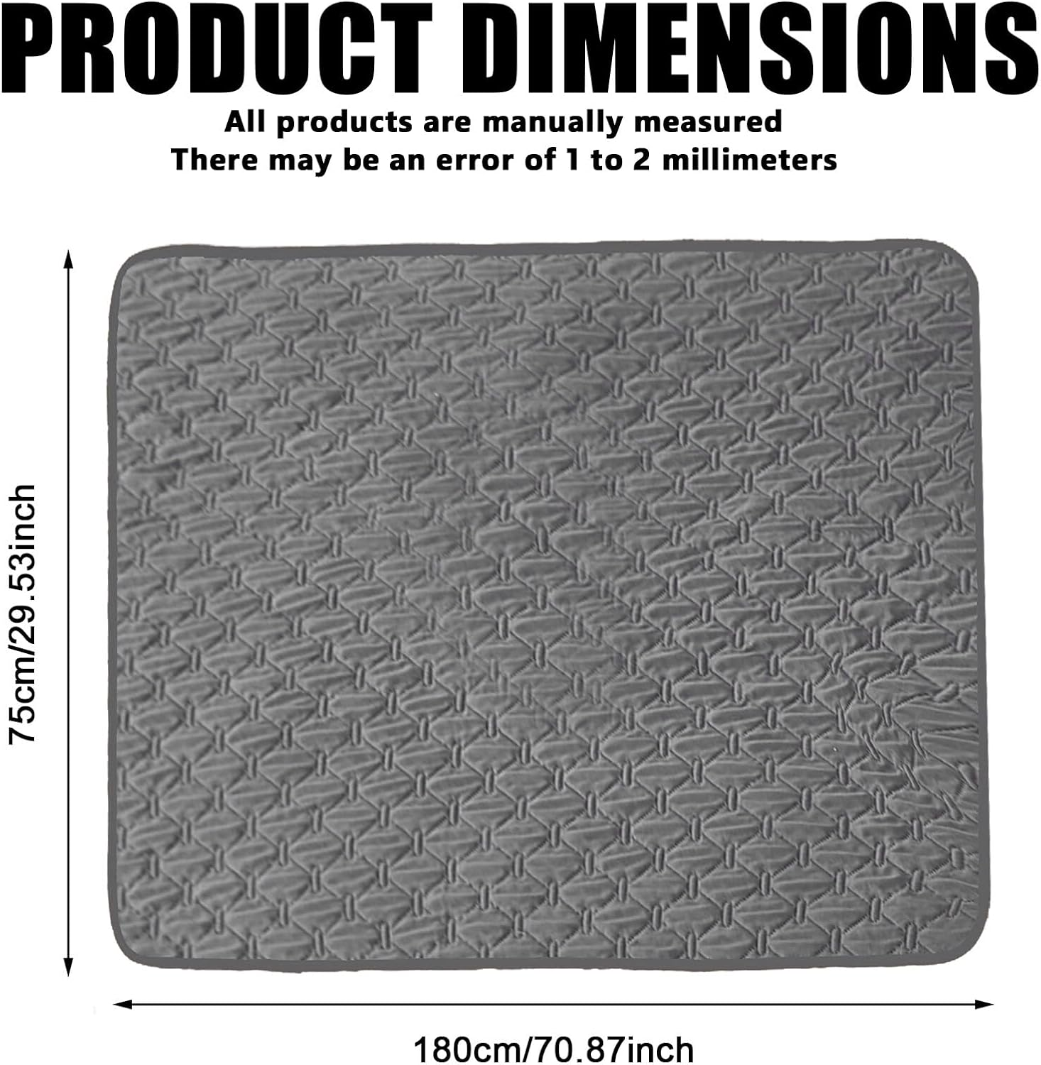 BAIFULAI Waterproof Dog Blanket, 180 X 75 Cm Dog Mat, Non-Slip Dog Blanket & Cat Mat, Sofa Protection/Bed Protector for Large and Small Dogs, Reversible Scratch-Resistant Protective Blanket, Dark Grey image number 6