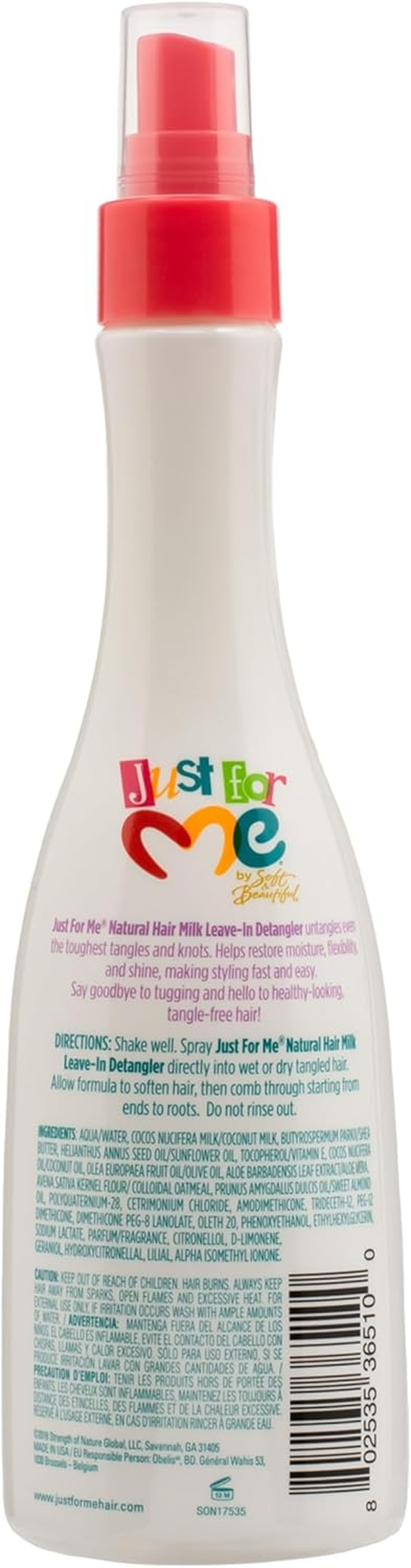 Just for Me Hair Milk Leave-In Detangler - Shea Butter, Soymilk and Honey - Detangles and Helps Prevent Breakage - for All Hair Textures - 10 Oz. - Pack of 2 image number 2