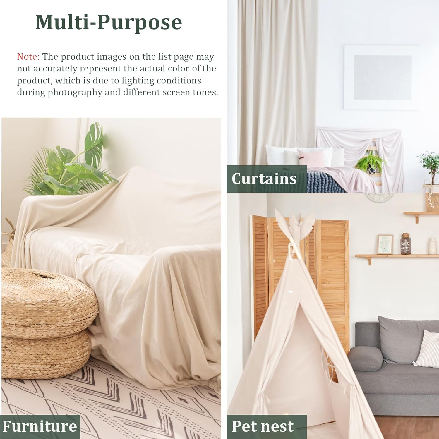 Kingorigin Grey White Canvas Drop Cloth 9X12Feet for Painting, Painters Drop Cloth, Paint Tarp, Curtains, Painting Supplies, Canvas Sheet image number 6