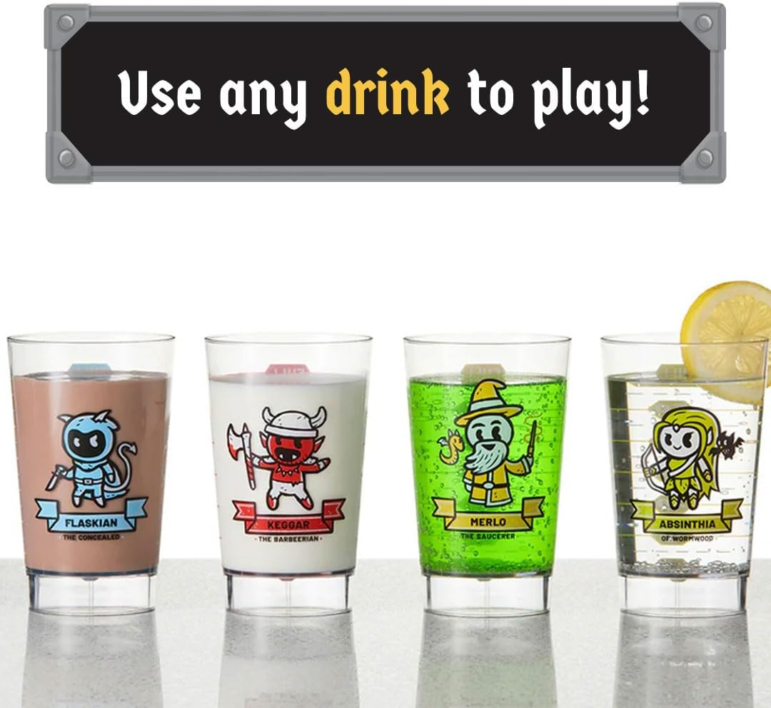 HEROES of BARCADIA Board Game: a Dungeon Exploration Drinking Games | NEW 1St EDITION! | the First Ever Liquid Life Battle Damage System Board Games for Adults | Dnd Gameplay with Dnd Dice and Drinks! image number 5