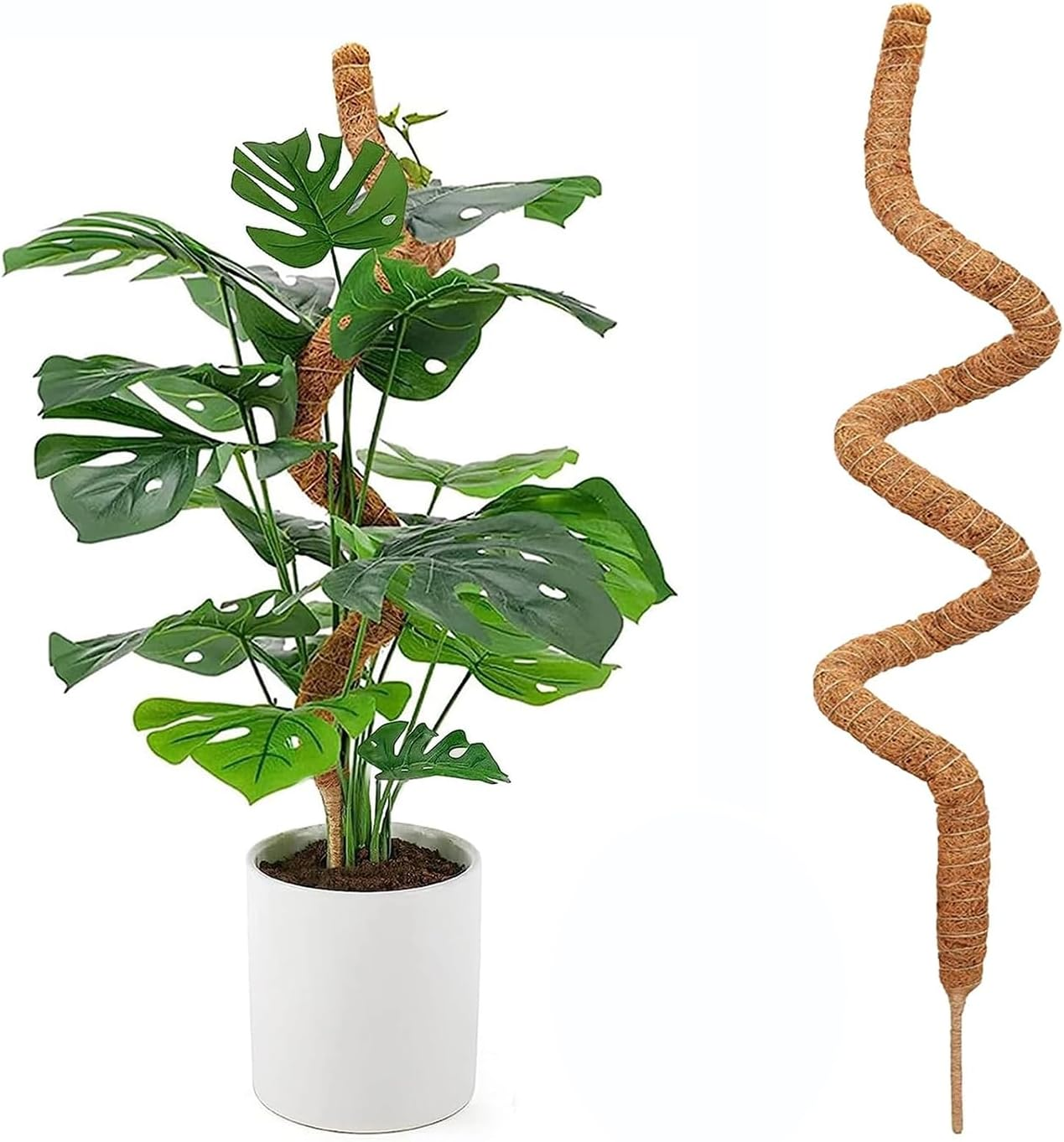 Moss Pole Monstera Support, Bendable Stakes for Indoor Climbing Plants, Tall Garden Trellis Stick for Pothos, Potted Plants (H:90Cm) image number 1