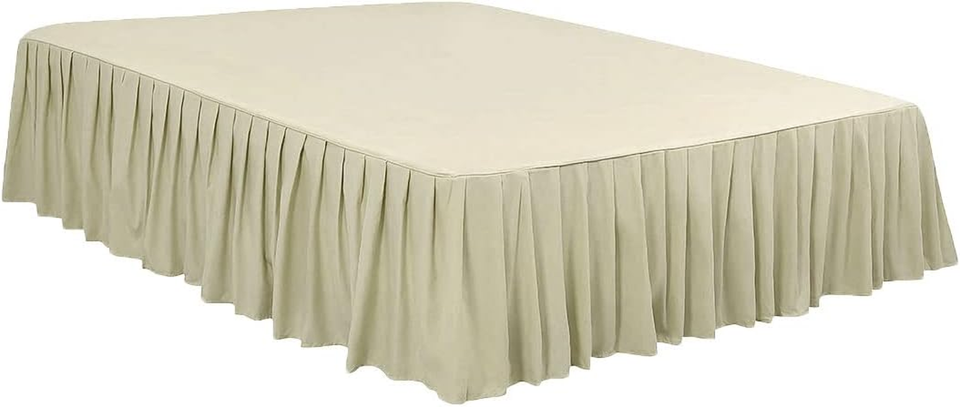 Piccocasa Ruffled Bed Skirt Polyester Brushed Hotel Quality Durable Solid Wrinkle and Fade Bedroom 16 Inch Drop Pink Queen
