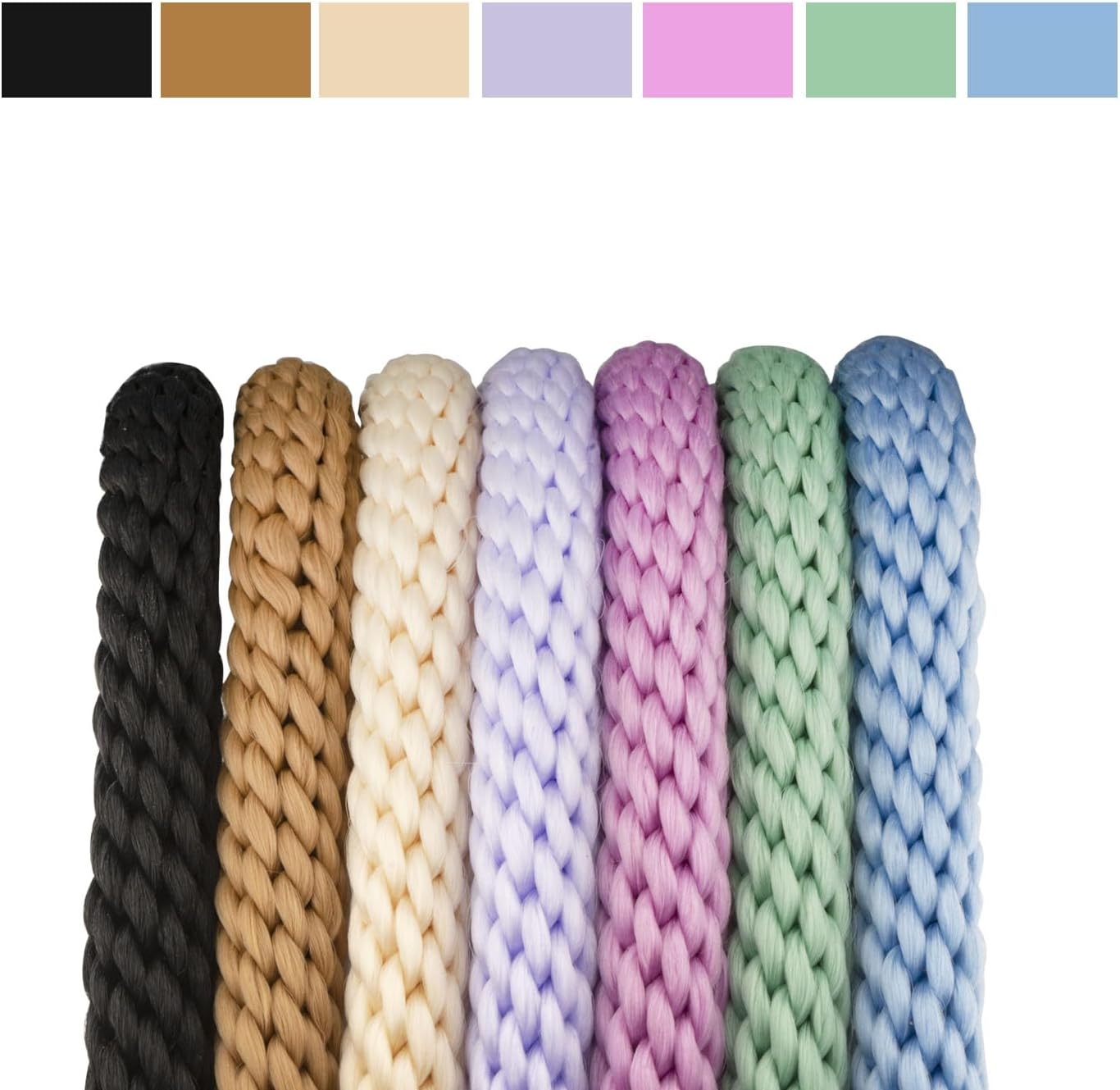 7FT Multifunctional Rope Dog Leash,Hands Free Dog Leash, Crossbody Rope Leash, Adjustable Long Leash for 2 Dogs (7Ft*12Mm, Lanvender) image number 6