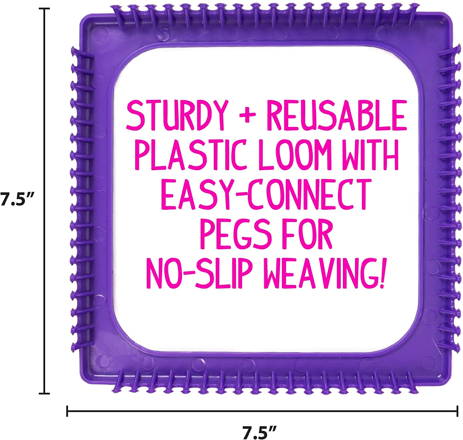 Made by Me 93352 Ultimate Weaving Loom by Horizon Group USA, Includes over 360 Craft Loops & 1 Weaving Loom (Amazon Exclusive), Multicolor - Weaving Loom image number 5