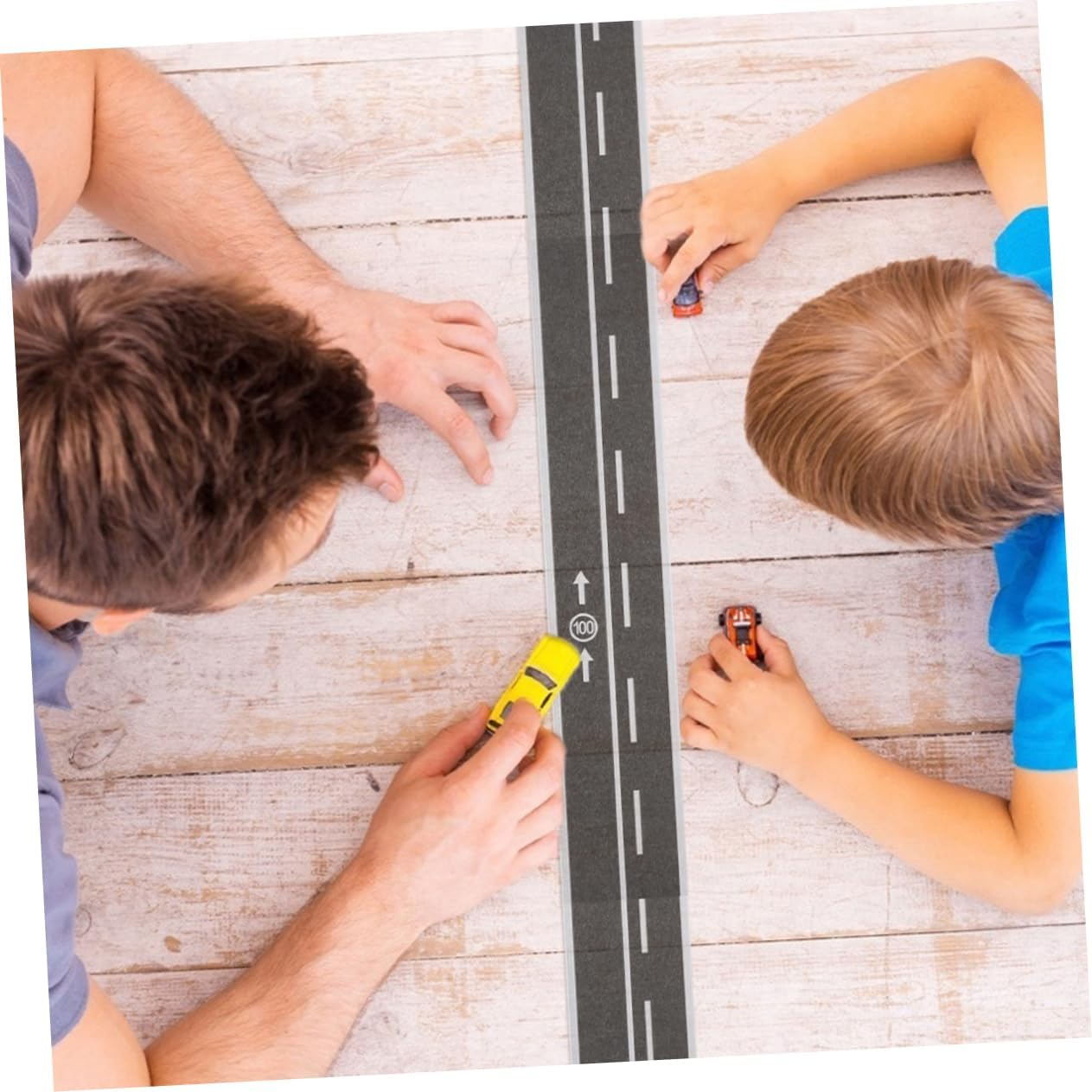 KOMBIUDA Adhesive Traffic Tapes Removable Road Stickers DIY Toy Railway Stickers Boys and Girls Decorative Traffic Sign for Playing image number 2