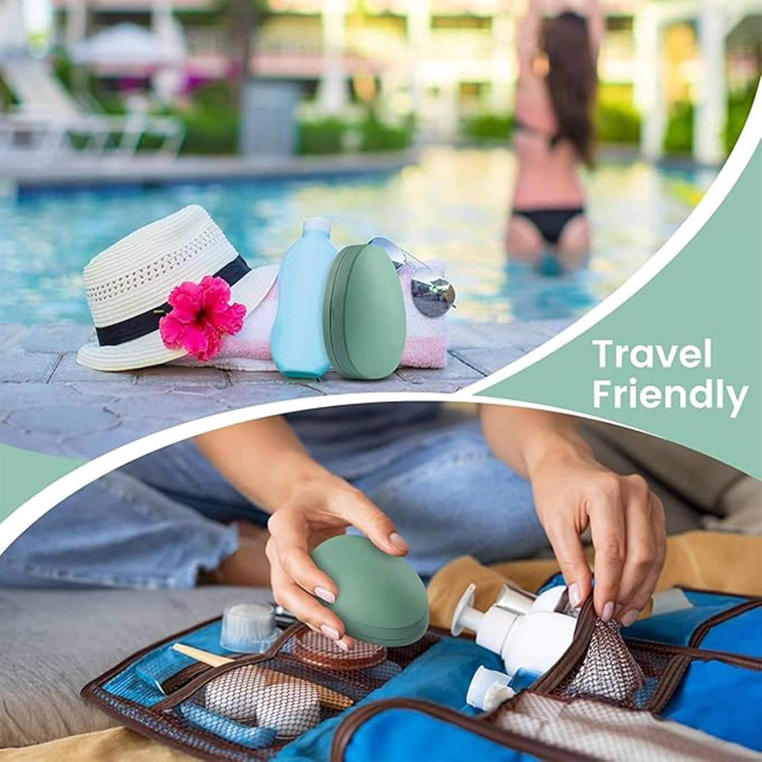 Nano Glass Foot File Callus Remover with Cover， Foot Scrubber Callus Remover for Wet and Dry Feet, Handheld Sized Foot Scraper Portable Pedi Egg Foot Care Tool - Green image number 4