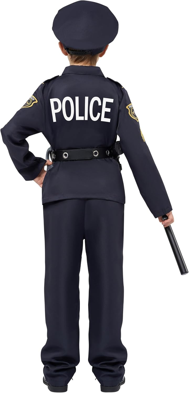 Spooktacular Creations 14PCS Halloween Police Costume for Kids, Police Officer Costume for Boys, Toddler Roleplay Party image number 3