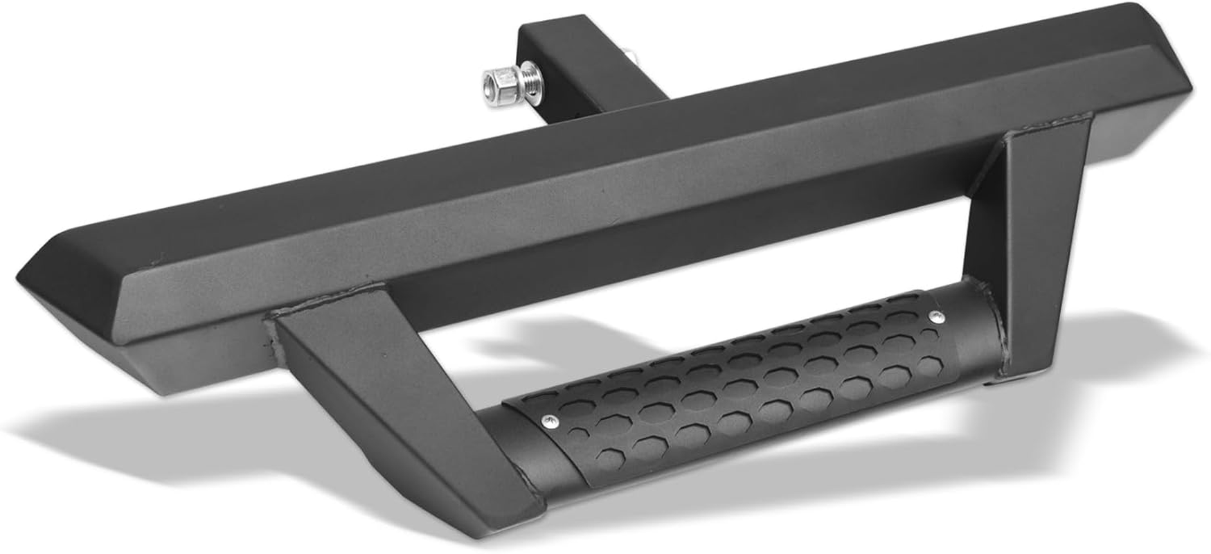 Armordillo FD Series 5" Foldable Rear Hitch Step|Compatible for Class 4 Trailer Hitch 2" Receiver|Hitch Step Bar|Folding Fold-Up Rear Step|8724552|Matte Black|Steel|Universal