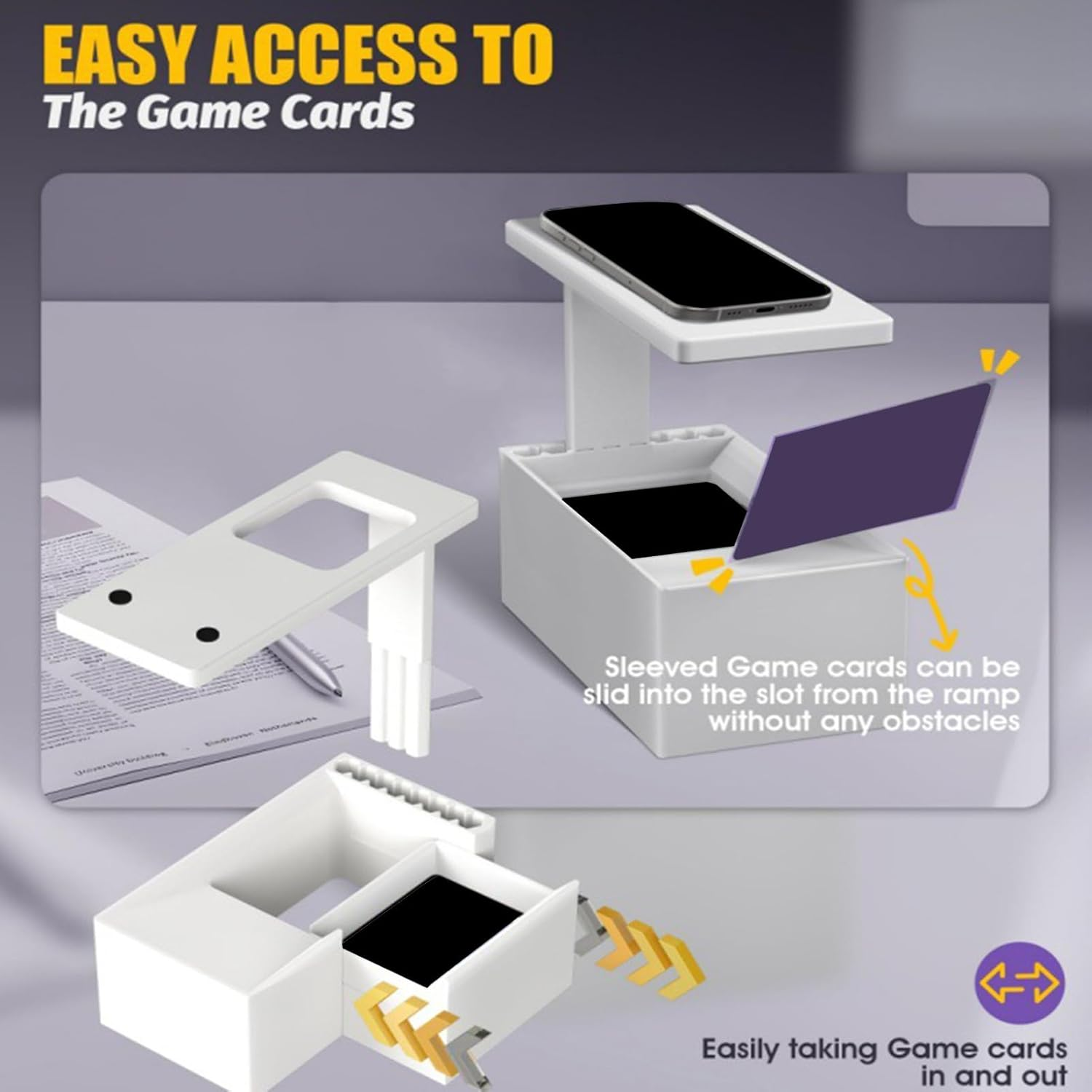 Portable Card Scanner Stand,Non-Slip Base Scanstand Holder,Multi-Functional Scanning Tool,Portable Trading Card Scan Stand with Phone Holder,Grading Collecting Game Events image number 5