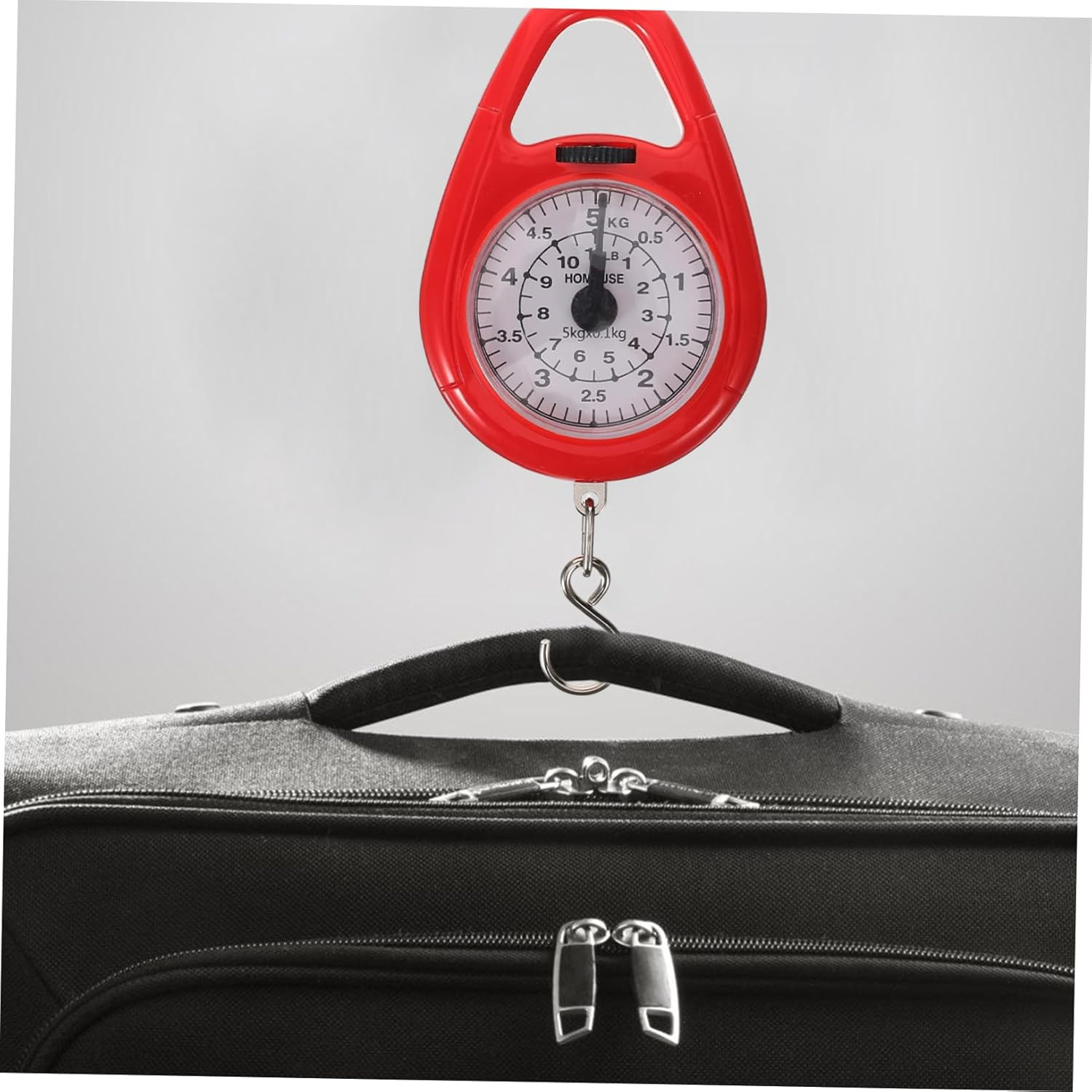 DECOMELODY Mini Spring Luggage Scale Portable Hanging Fish Scale with Hook for Travel and Fishing Small Handheld Analog Weighing Tool image number 4