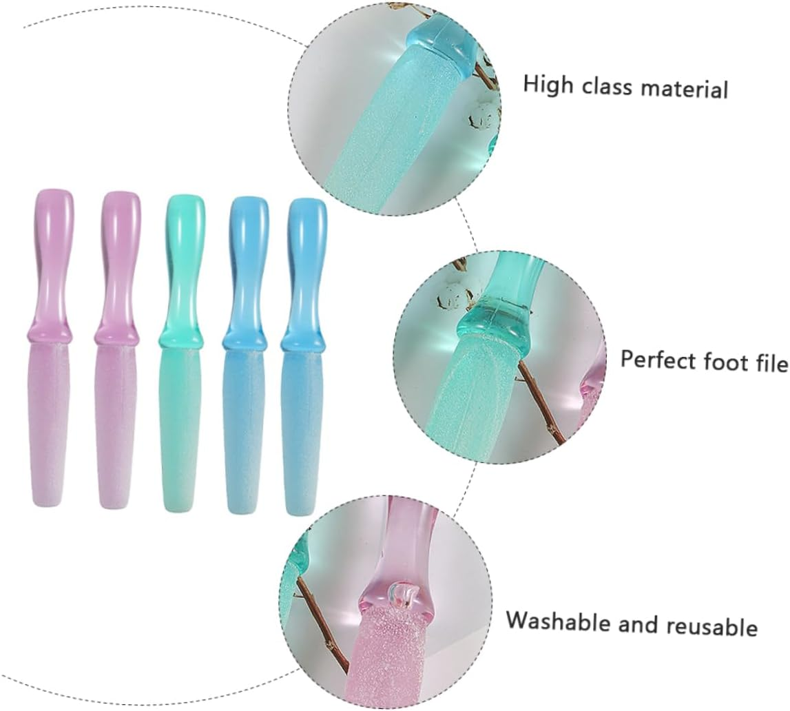 5Pcs Foot File Pedicure File Plastic Dead Skin Remover Callus Remover for Foot Care Rasp Use in Shower Bath image number 2