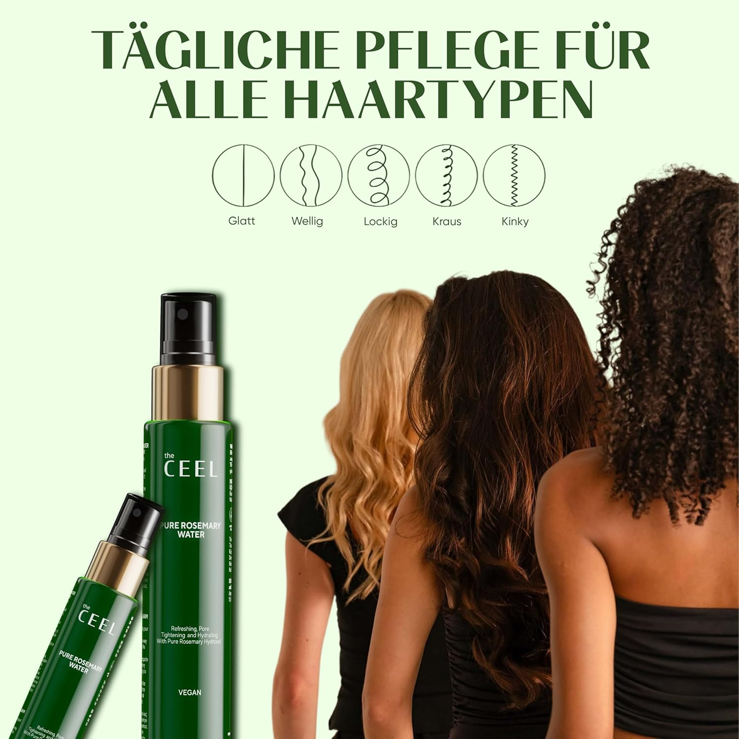 The Ceel - Pure Rosemary Tonic Spray for Hair Growth &ndash;Anti-Hair Loss - Leave-In Detangling & Scalp Hydration Treatment &ndash; Pure Rosemary Water Spray &ndash; 100Ml image number 2