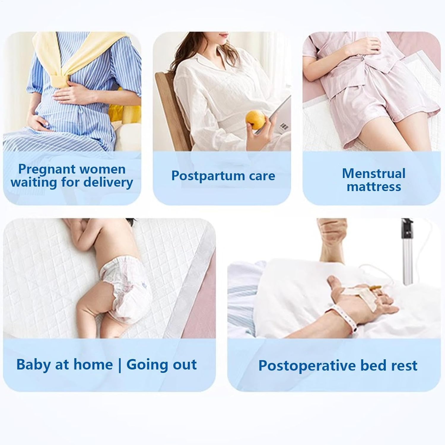 Lyanny Baby Changing Pads,Diaper Changing Liners Leakproof Quick Drying | Diaper Underpads, Waterproof Absorbent Table Protector Mat for Play Mat, Nursing Pad image number 4