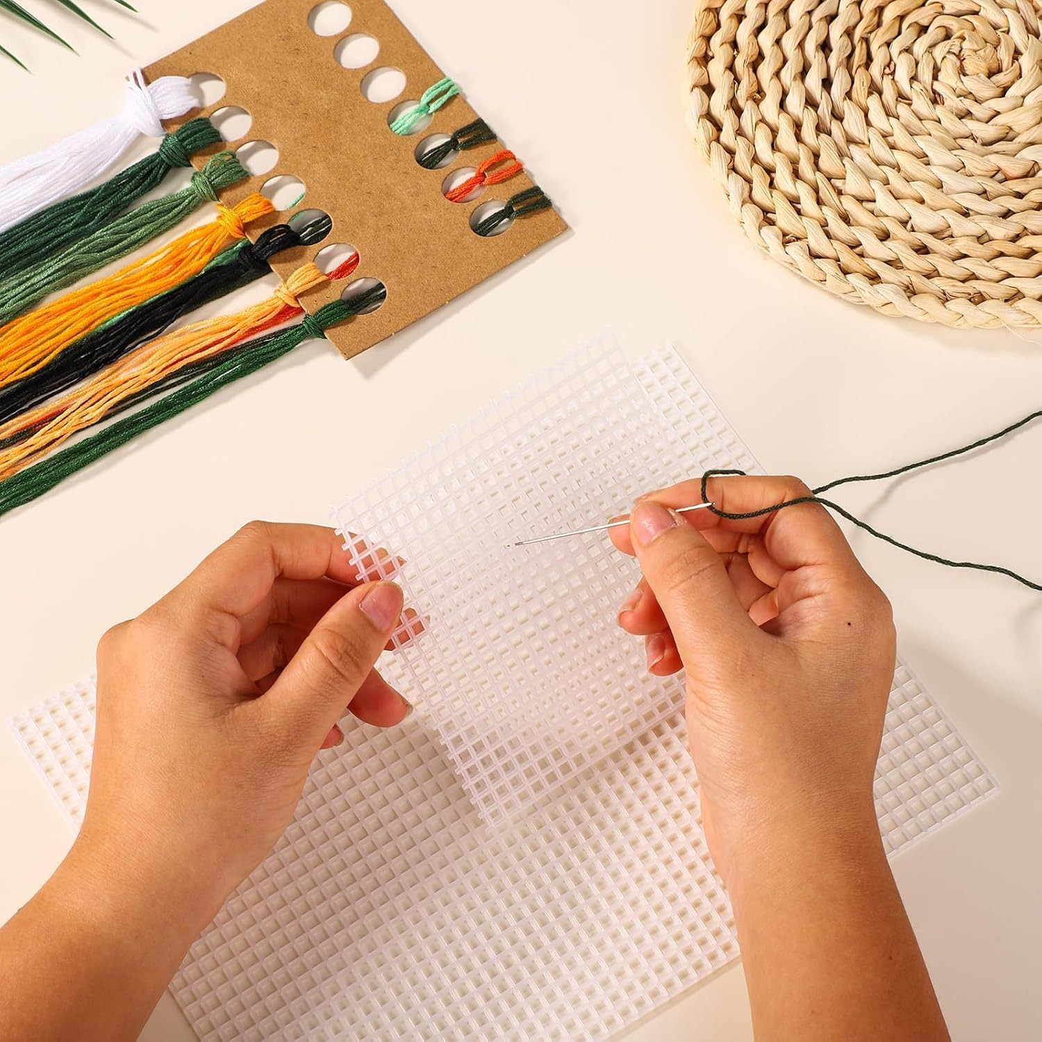 Plastic Mesh Canvas Sheets for Embroidery,4Pcs Plastic Mesh Canvas Mesh Canvas Sheets,Plastic Needlepoint Canvas White Plastic Mesh Sheets,Plastic Canvas Plastic Mesh Sheets,Plastic Mesh Canvas Sheets image number 6