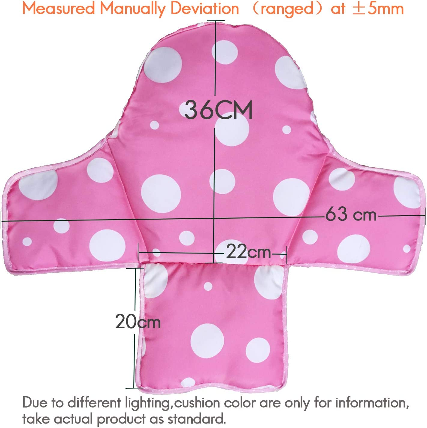 ZARPMA Highchair Cushion for IKEA Antilop Highchair, New Version Baby Highchair Seat Covers, More Thick, Washable Foldable, Child Chair Insert Mat Padding (Pink) image number 1