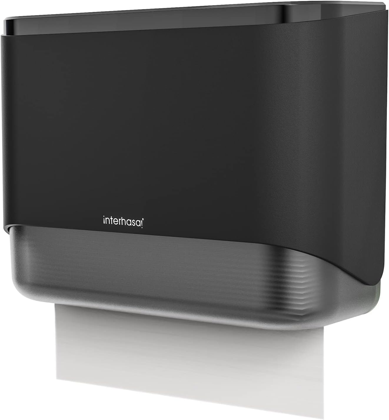 Interhasa! Paper Towel Dispenser Wall Mounted Commercial Hand Paper Towel Holder Multifold/Trifold/C Fold for Kitchen Bathroom, ABS, Black, 275 * 95 * 205 Mm, 0.53 Kg