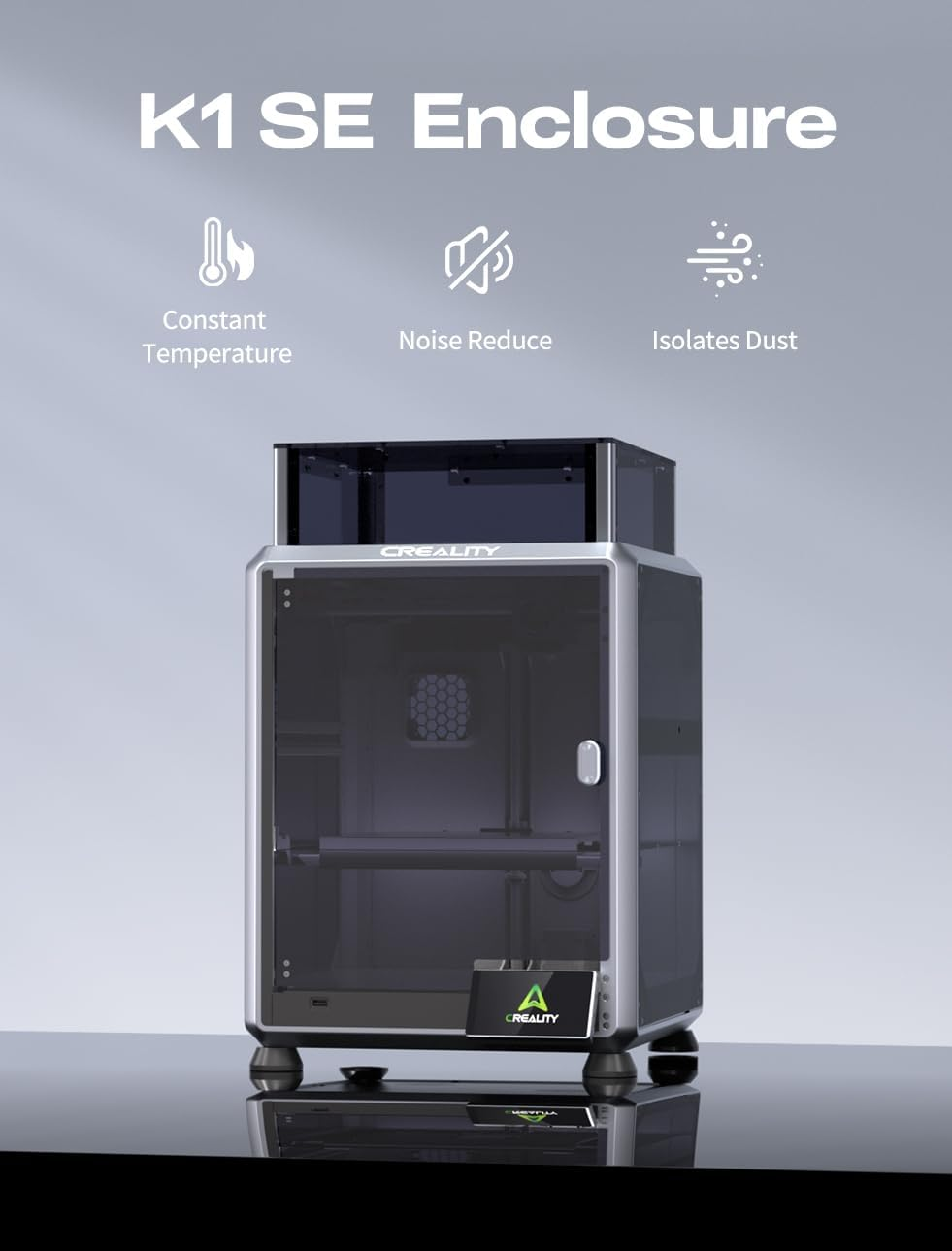 Creality Official K1 SE Enclosure, Transparent Constant Temperature Dustproof Tent with Noise Reduction for Creality K1 SE 3D Printer image number 5