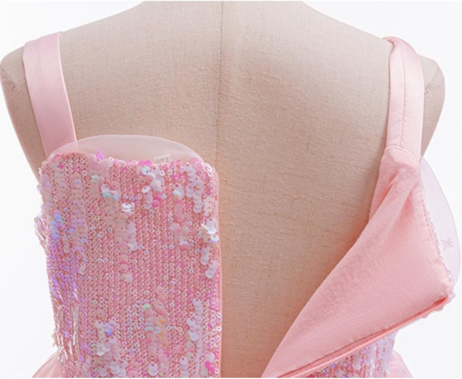 Xefenki Glinda Costume Dress for Girls Good Witch Halloween Cosplay Outfits with Crown Magic Wand and Gloves image number 2