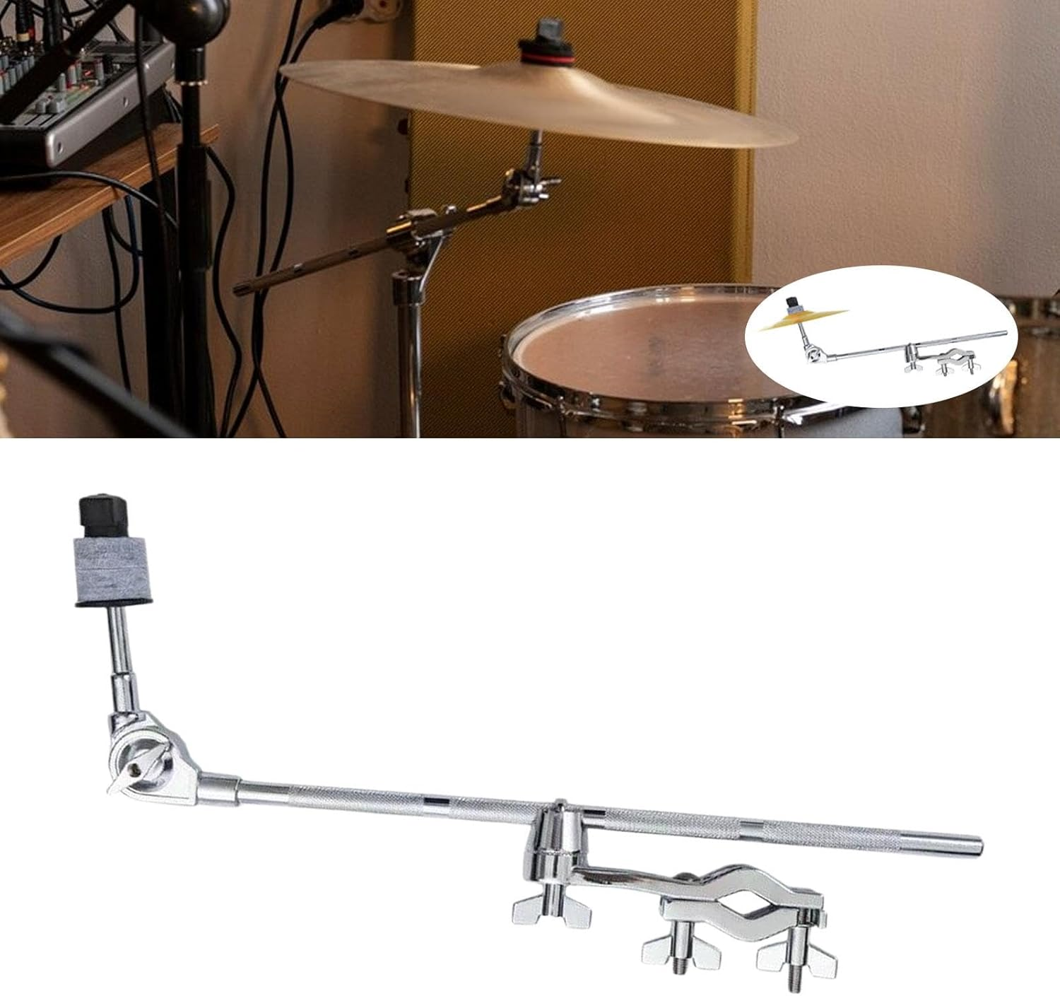Drum Mount Holder, Cymbal Clamp Holder, Cymbal Arm Holder Stand for Drum, Music Instrument, Parts, Cymbal Extension image number 5