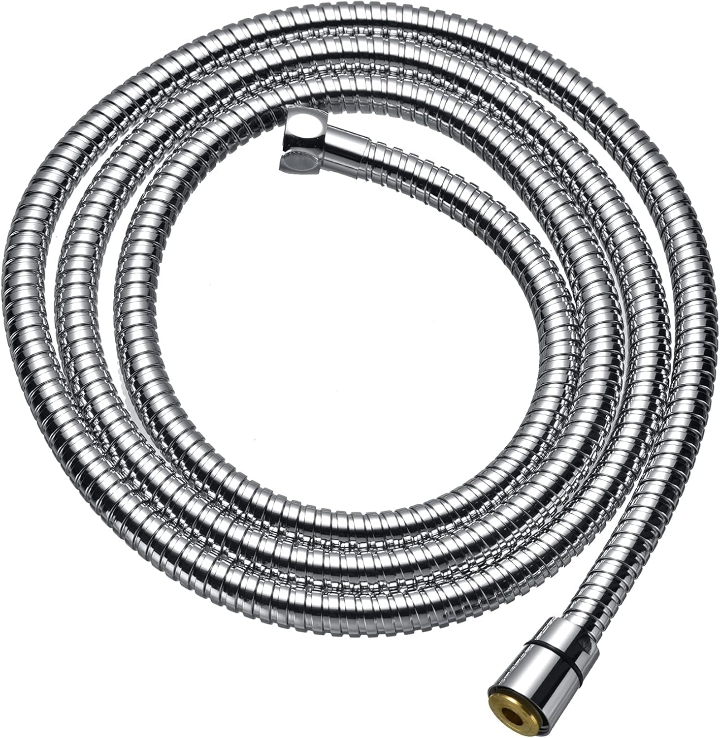 1.75 Meter Shower Hose,Double Lock Stainless Steel Replacement Handheld Shower Hose with Brass Fittings,Teflon Tape and Washers image number 3