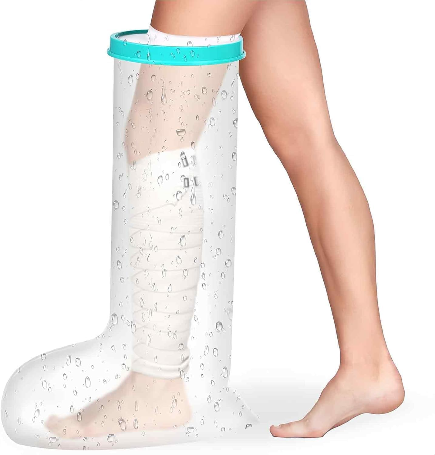 Waterproof Leg Cast Cover for Shower, 100% Bathing Guards, Waterproof Leg Cast Cover for Shower, Reusable Shower Protection, Leg Cover for Showering after Surgery for Foot, Ankle, Burns