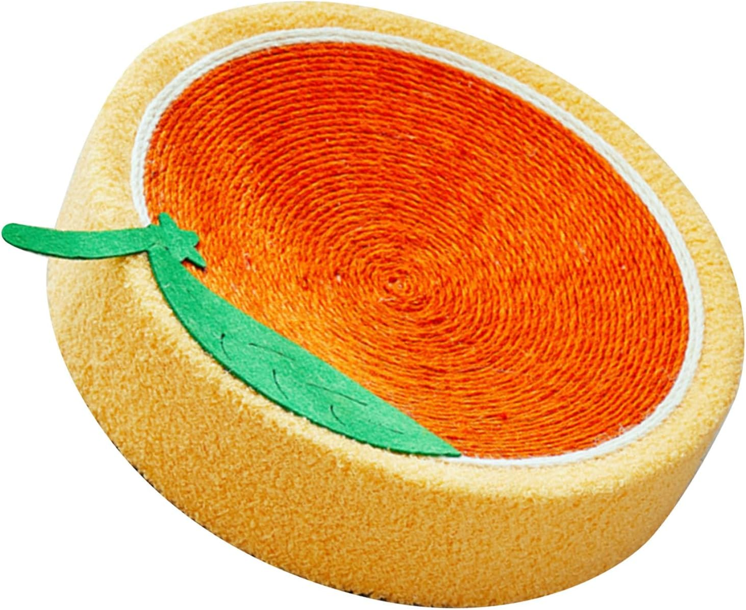 Cat Scratcher Bed Sisal round Shape Cat Scratch Pads Cat Scratcher Lounge Bed Pet Supplies Christmas Pet Presents for Furniture Protection-Orange - Strawberry image number 6