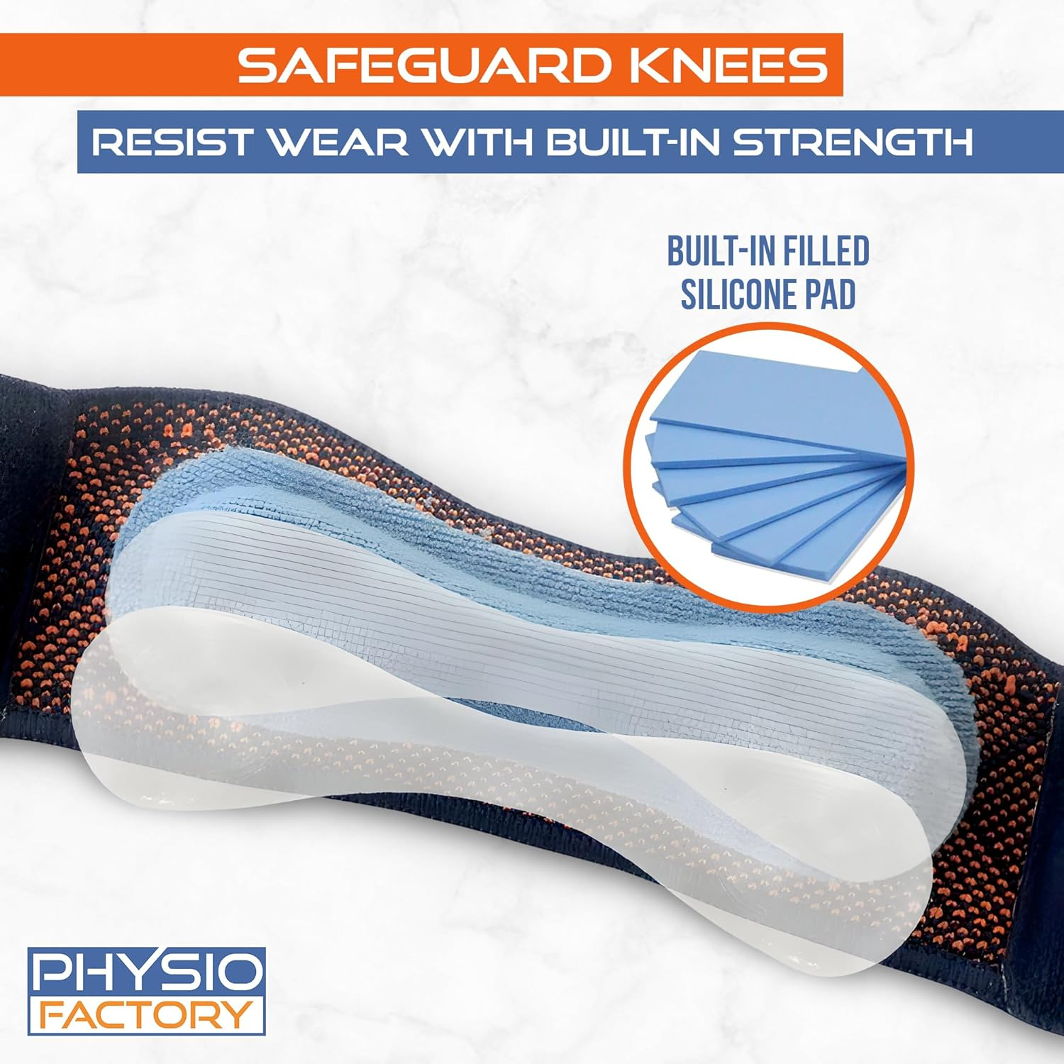 Physio Factory Two X Premium Sports Knee Brace - Patella Knee Strap for Pain Relief - Knee Support Strap with Patella Support - Ideal Knee Straps for Runners Knee. Premium Patella Strap image number 4