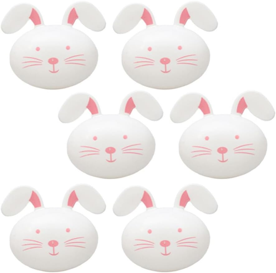 ABOOFAN 6Pcs Bunny Shaped Easter Eggs, Plastic Fillable Easter Eggs Easter Rabbit Containers Surprise Empty Eggs for Easter Eggs Hunt Game Basket Stuffers Fillers image number 2