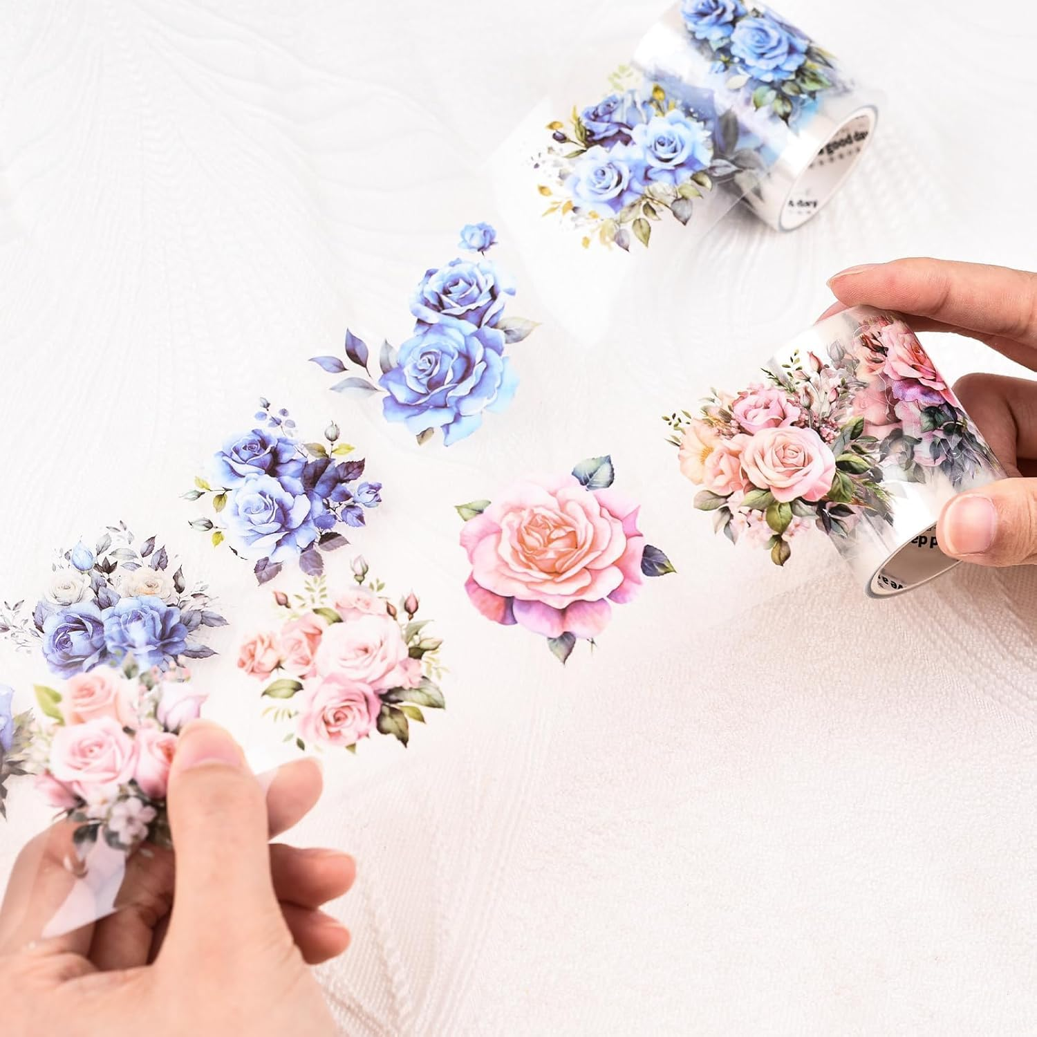 2 Rolls Plant Themed Decoration Stickers Tape Set,5Cm*20Cm Scrapbook Plant Decor for Scrapbooking,Junk Journaling,Crafting,Diy Projects,Diaries, and Art Supplies image number 1