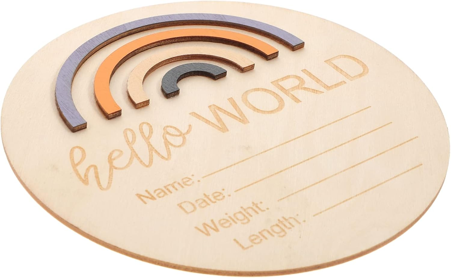 YARNOW Wooden Baby Milestone Circle Cards, Newborn Monthly Announcement Signs for Nursery, Natural Wood Material, 15X15Cm, Baby Photo Prop for Infant Growth Tracking image number 4